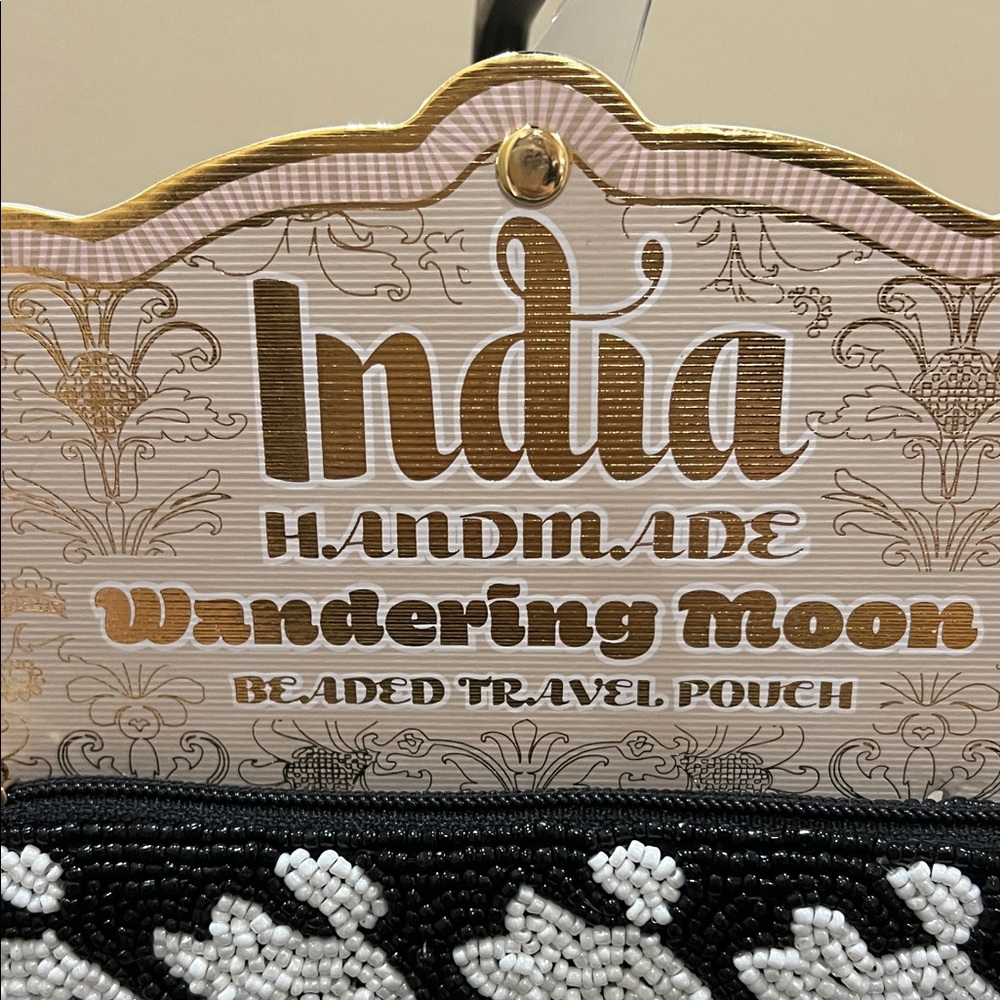 Wandering Moon | Houndstooth Pattern Beaded Bag N… - image 2